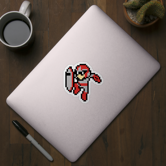 Protoman pixel by Slappers